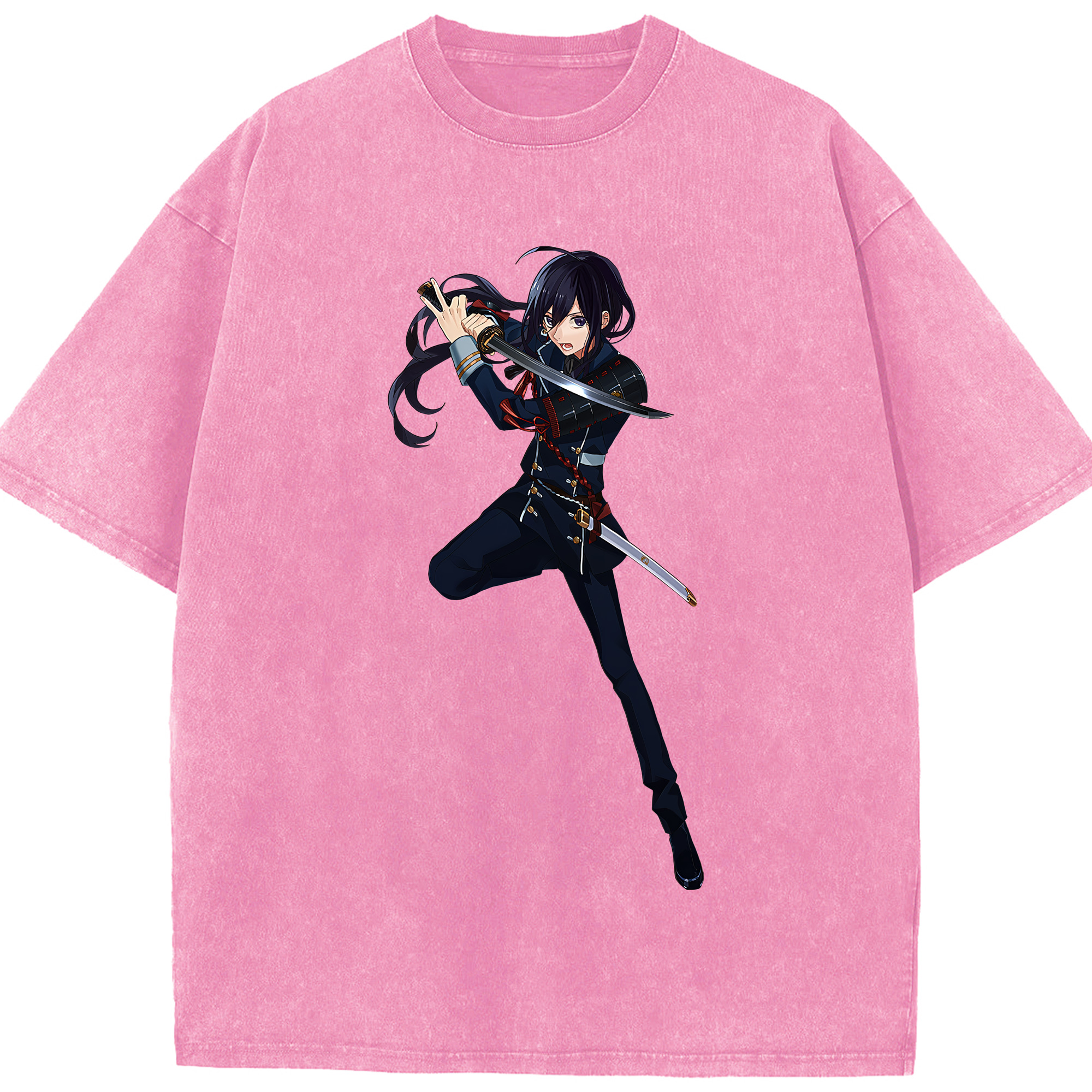 （画像用） 刀剣乱舞 Touken Ranbu 綿100% ヴィンテージ風 半袖Tシャツ（フロントプリント）